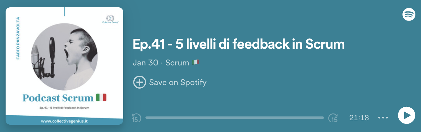 Podcast - 5 livelli di feedback in Scrum